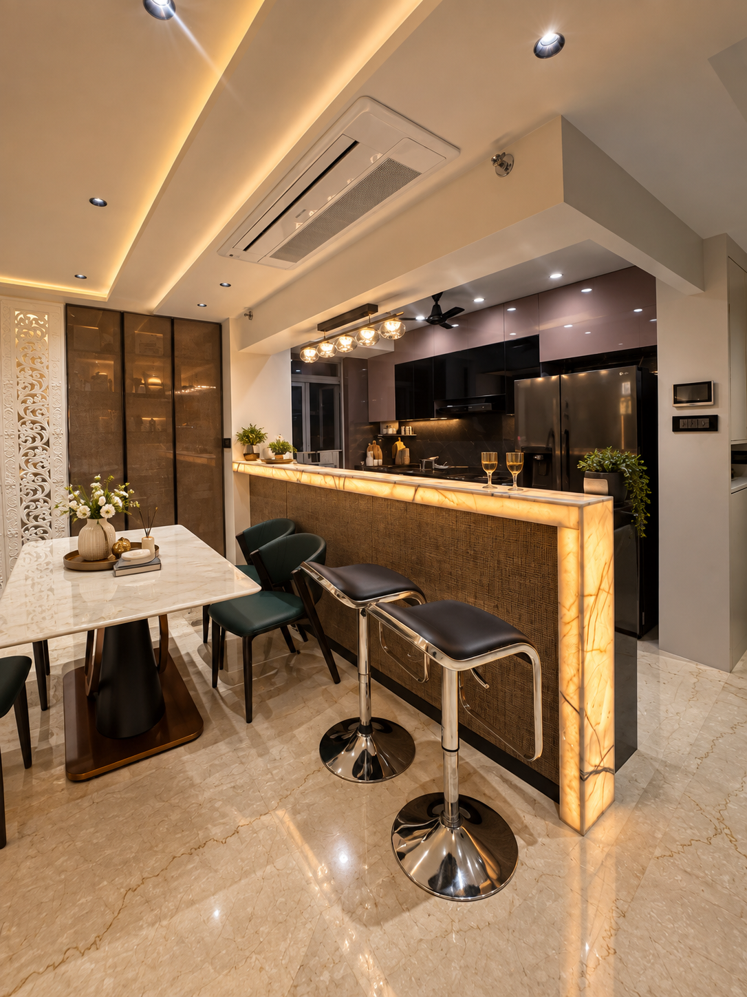 Modern Dining and Kitchen Interior by IGD Interiors